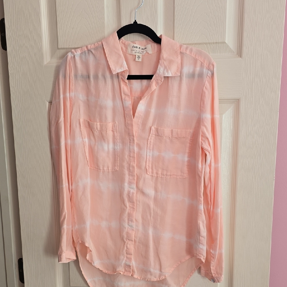 Anthropologie Blush Pink Cloth & Stone Top